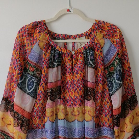 Fig And Flower Women's Multicolor Blouse Size S - Picture 3 of 6